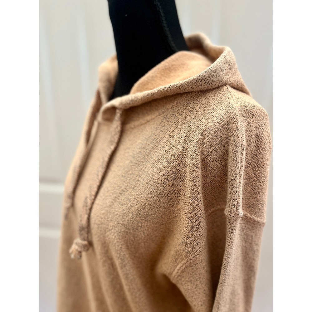 Southern Spirit Peach Textured Knit Hoodie Pullover Sweatshirt L